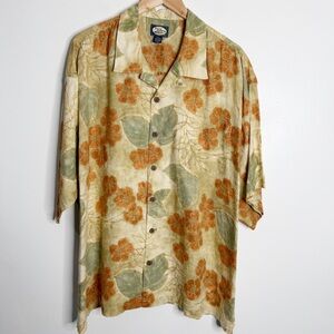Tommy Bahama Men’s Linen Short Sleeves Button Front Shirt Hawaiian Tropical XXL